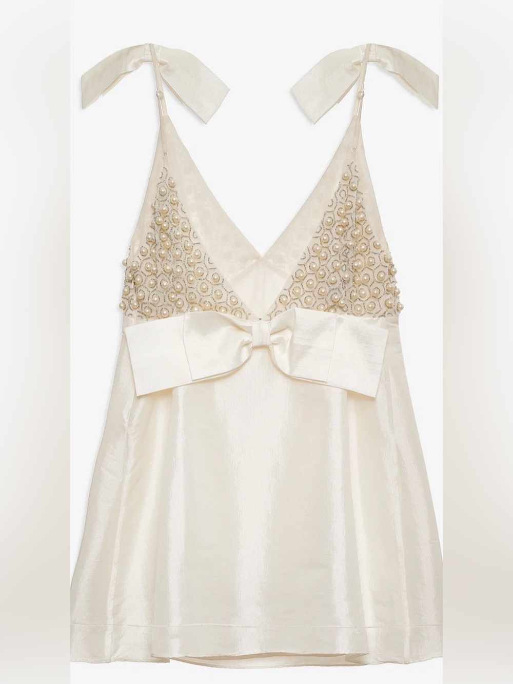 For Love And Lemons Pearly Bow Mini Dress - Picture 5 of 14